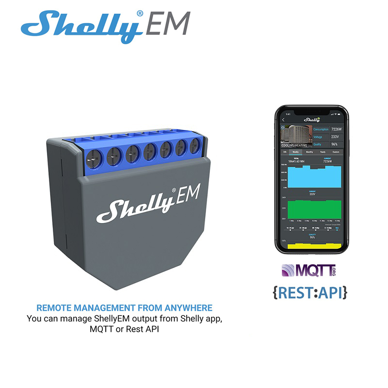 Shelly Relay Module - SHELLY EM Wifi Inteligentny Przełącznik Sterujący