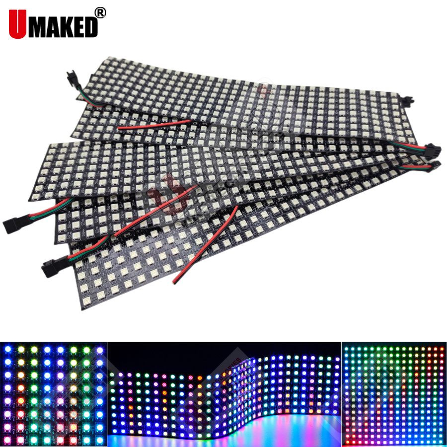 Rgb Led Matrix 8X8 - 2 szt. WS2812B Indywidualnie Adresowalne Cyfrowe