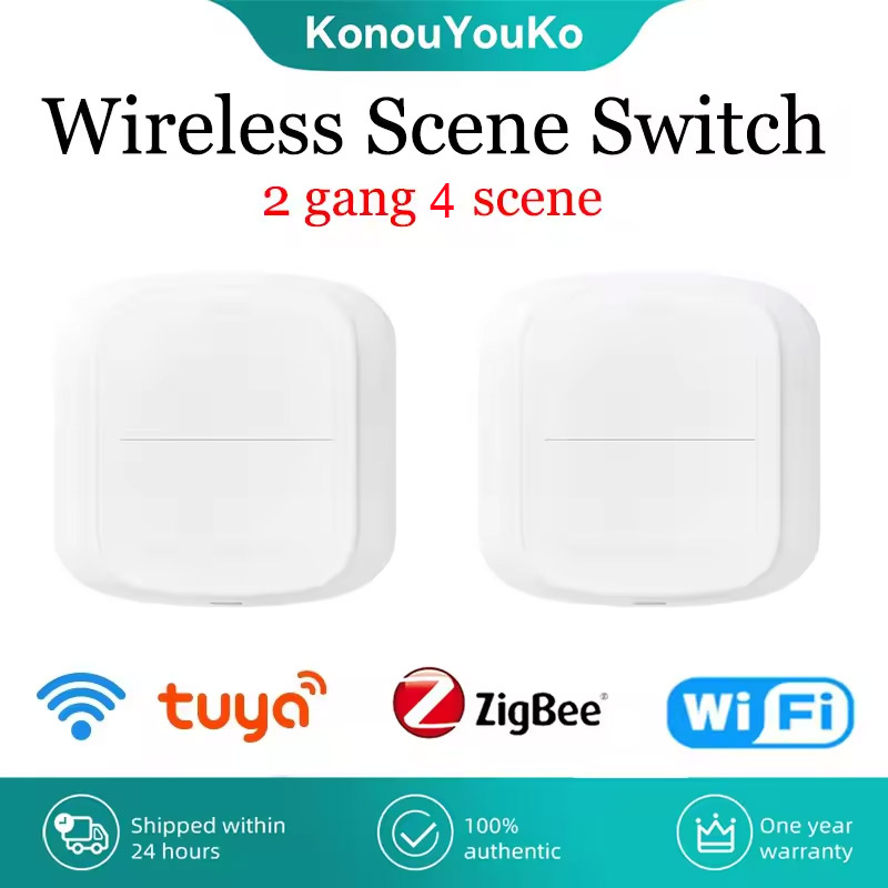 Home Automation Ideas - Inteligentny przełącznik Tuya Zigbee WiFi, przyciskowy,