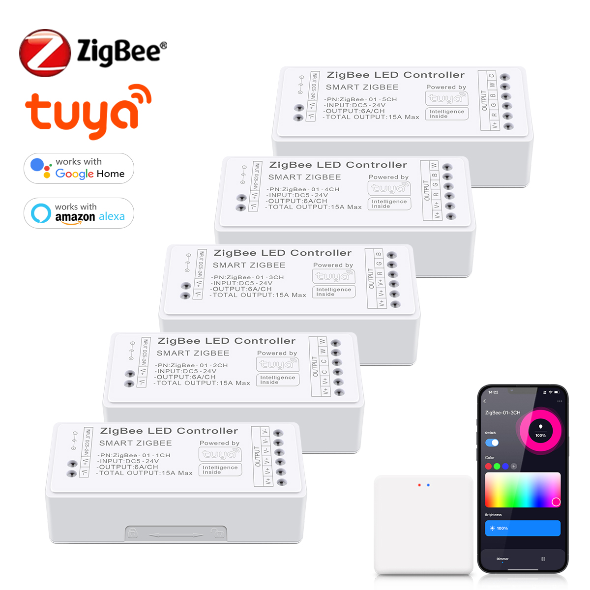 Zigbee Coordinator Stick - Zigbee 3.0 CCT RGBW RGB LED