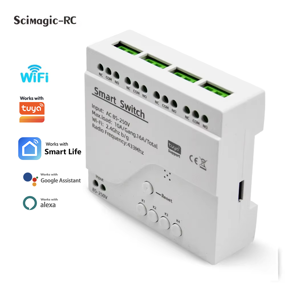 Home Automation Ideas - Inteligentny Przełącznik 4-kanałowy Moduł Przekaźnikowy Automatyka