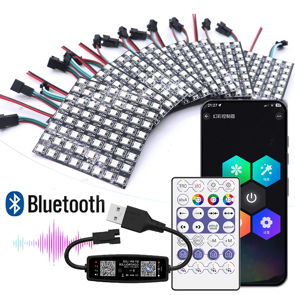 Rgb Led Matrix 8X8 - Kontroler LED USB 28 klawiszy 2.4G