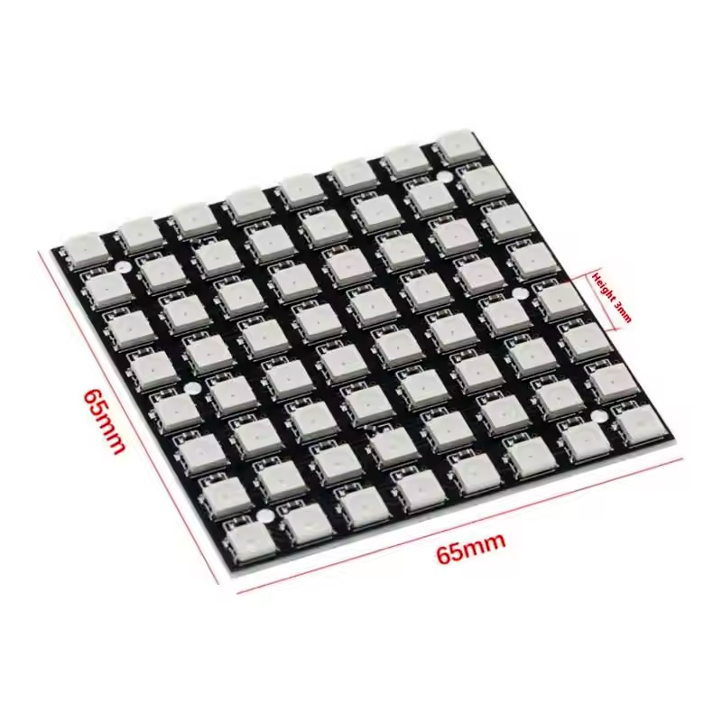 Moduł matrycy LED WS2812 5050  – Rgb Led Matrix 8X8 recenzja i cena