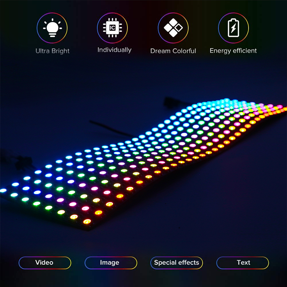 Panel LED WS2812B SMD5050 RGB, – Rgb Led Matrix 8X8 recenzja i cena