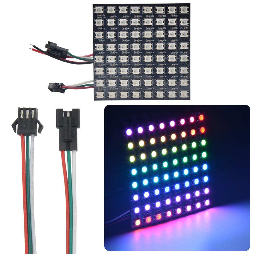 8x8 16x16 8x32 pikseli SK6812  – Rgb Led Matrix 8X8 recenzja i cena