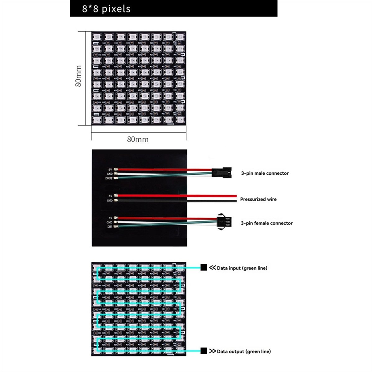 A36R WS2812B Matryca LED RGB 5 – Rgb Led Matrix 8X8 recenzja i cena