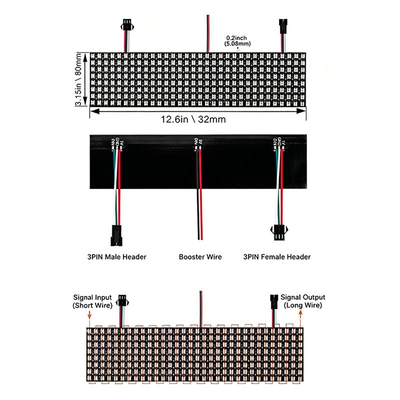 Moduł Matrycy Pikseli WS2812B  – Rgb Led Matrix 8X8 recenzja i cena