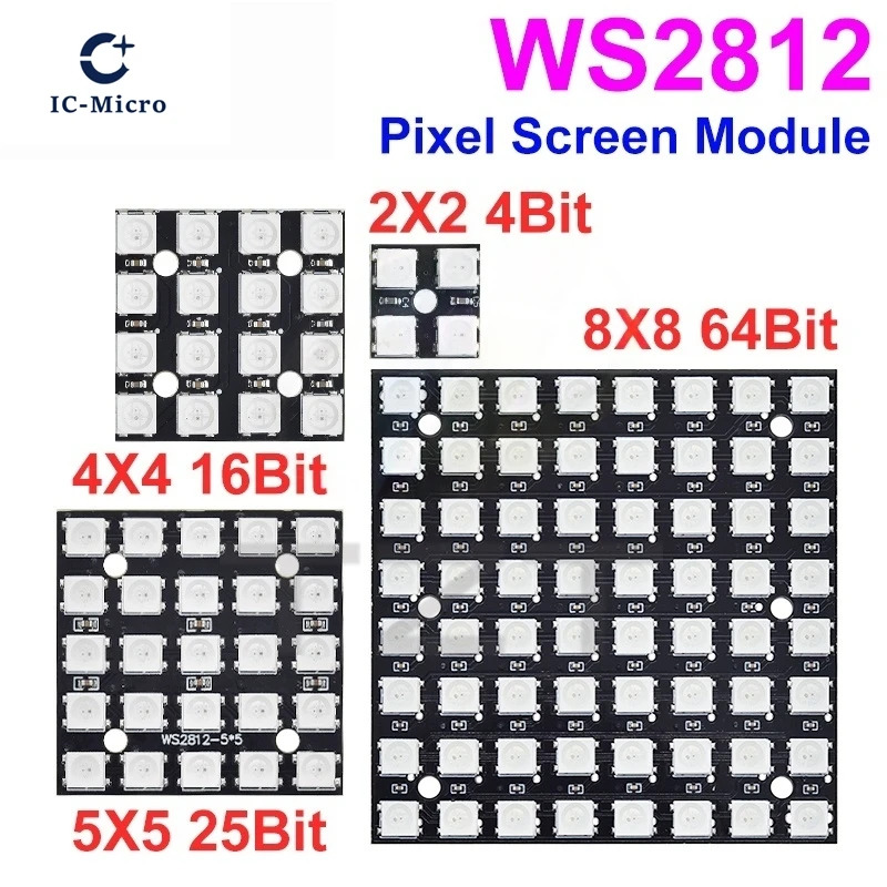Nowa matryca LED WS2812 5050 R – Rgb Led Matrix 8X8 recenzja i cena